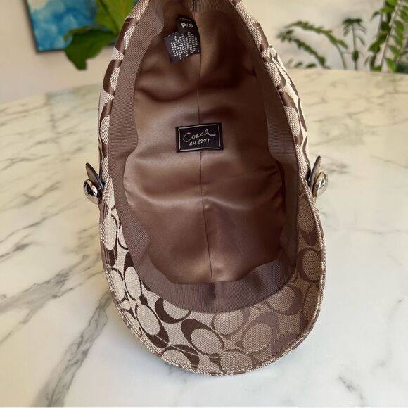 Coach Vintage Signature Karee Newsboy Cap Hat Khaki Doe F80908 Size Small main image 8